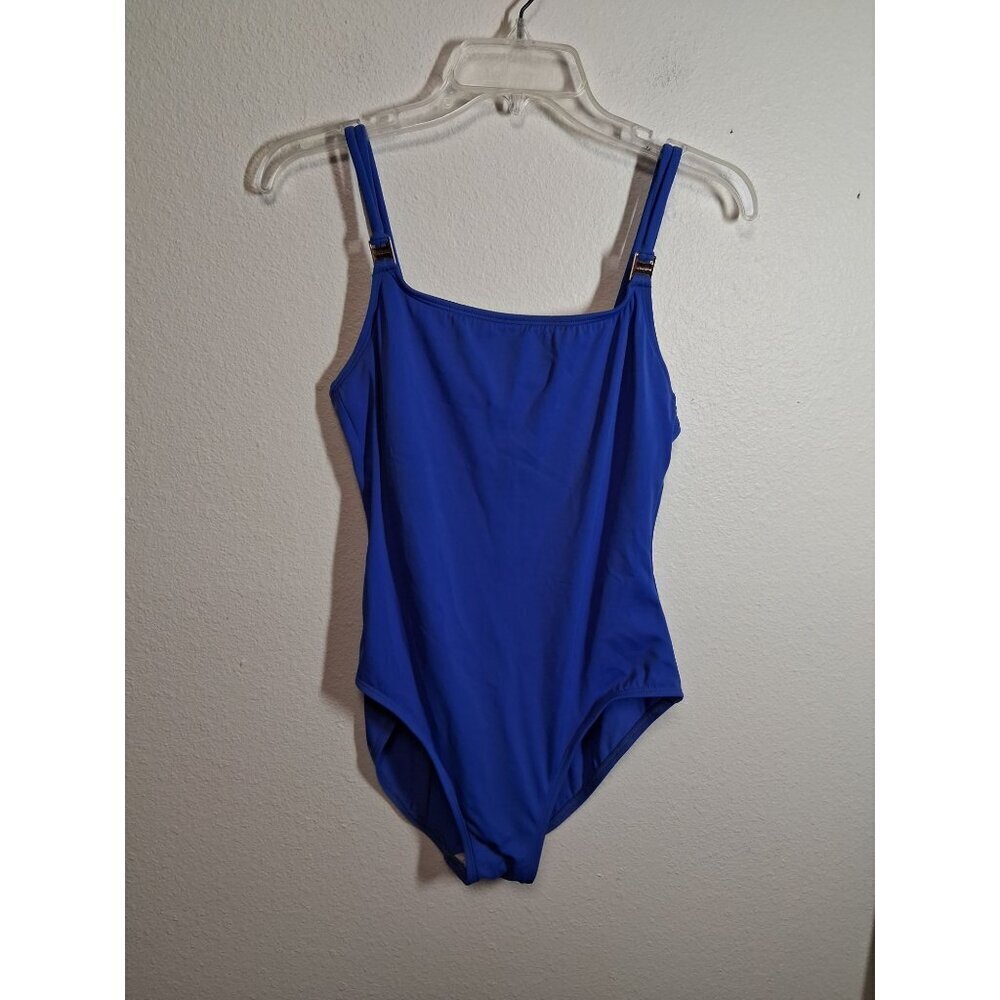VTG Liz Claiborne One Piece Swimsuit Blue Women's Size 12